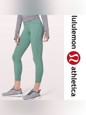 Lululemon Train Times 7/8 Pant Leggings in Celadon Green, Size 6